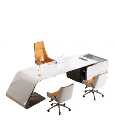 ISO9001/ISO14001 Сертифицированный MDF Пекарный лак Рабочий стол Менеджер Стол с ящиком
