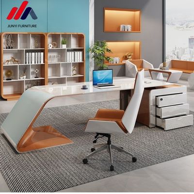 ISO9001/ISO14001 Сертифицированный MDF Пекарный лак Рабочий стол Менеджер Стол с ящиком