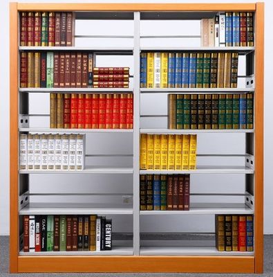 Офисная мебель Стальная книжная полка для школьной библиотеки Двойная односторонняя