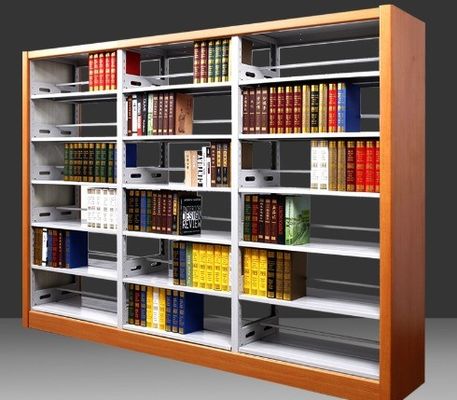 Офисная мебель Стальная книжная полка для школьной библиотеки Двойная односторонняя