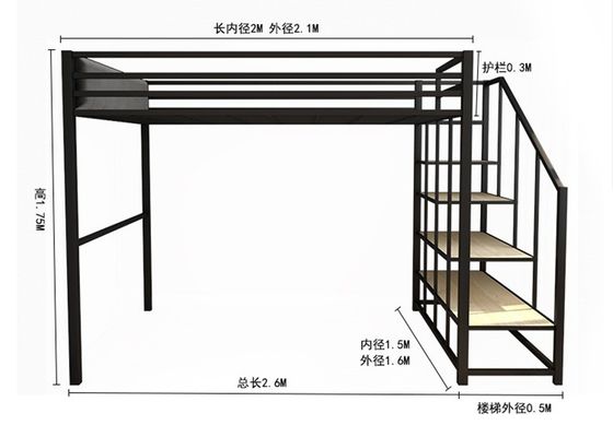 Лежачая лестница с металлической рамой и шкаф для гостиничных кроватей Space Capsule