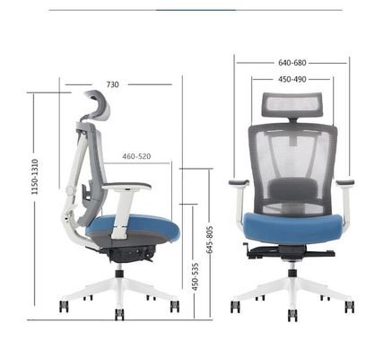 Современный синий и черный Executive Swivel Office Task Chair для эргономичной рабочей станции
